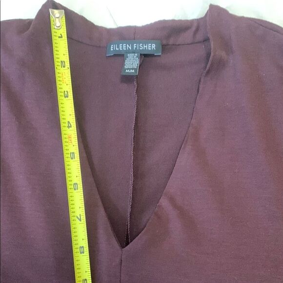 EILEEN FISHER, long sleeve top, V neck, medium, like new - Picture 10 of 11